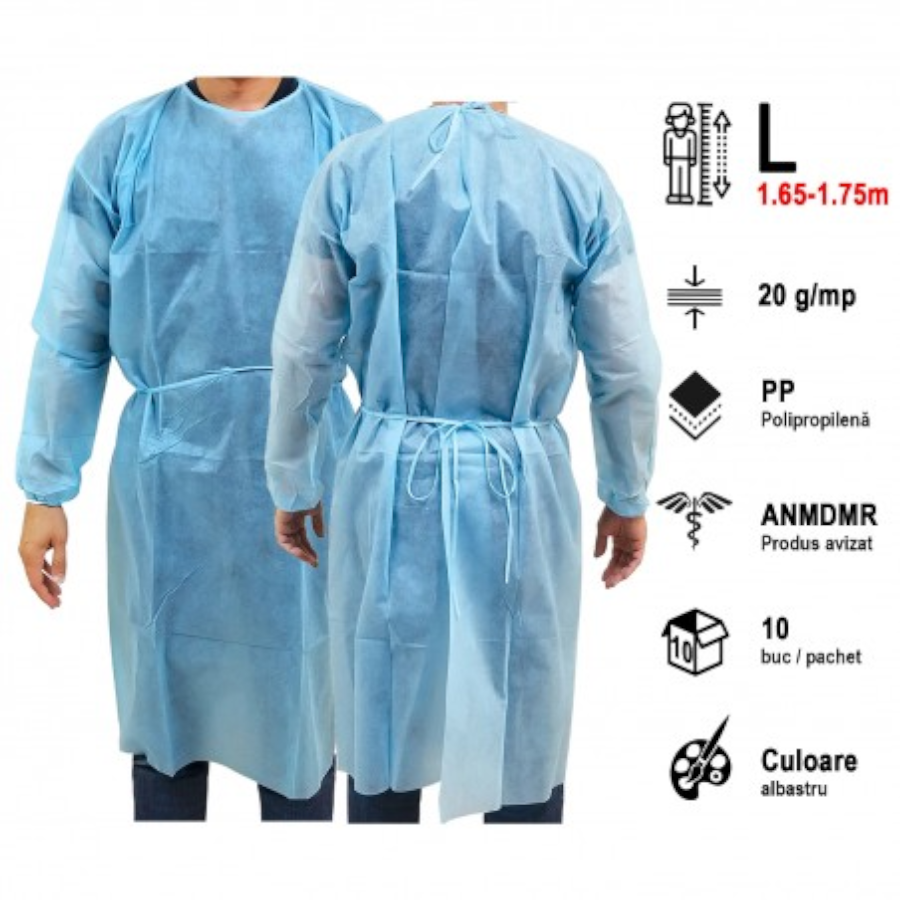 HALAT MEDICAL VIZITATOR PP 10 buc